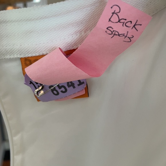 Tory Burch white with gold piping dress 6 - Picture 3 of 10